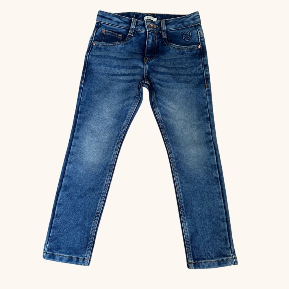 Pantaloons  Adjustable Denim Blue Jeans Slim Fit Boy’s 6-7 yrs NWT